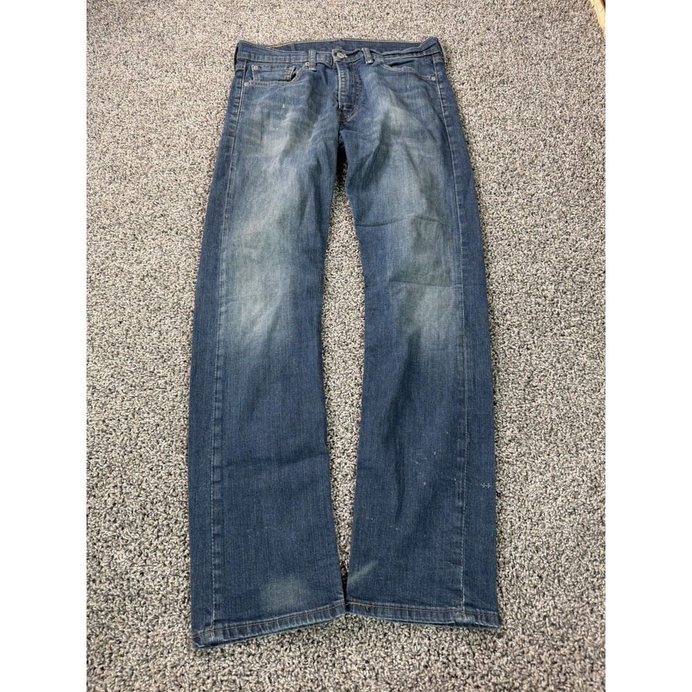 Levis 513 Slim Straight Jeans Men's Size 31X32 Blue